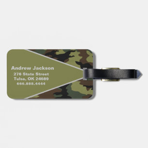 Camo Luggage Tags - Custom Name & Logo