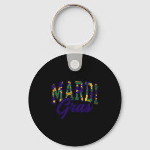 Camo Mardi Gras Hunting Buck Keychain