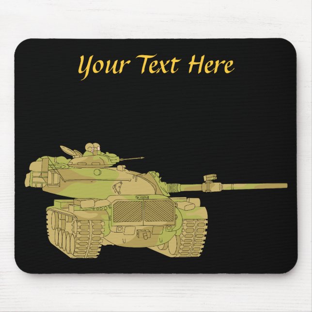 Camo Military Tank Design Mouse Pad (Front)