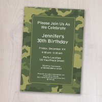Camo Military Theme Birthday Party