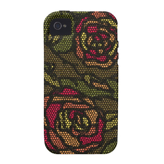 Camo Mosaic Roses iPhone 4/4S Cover