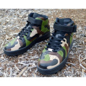Camo Nike Air Force 1 Mids - Hand Painted (Front Left)