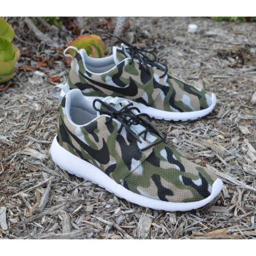 Camo Nike Roshe One - Custom Hand Painted Sneakers | Zazzle