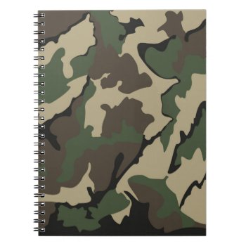 Camo  Notebook (80 Pages B&w) by StormythoughtsGifts at Zazzle