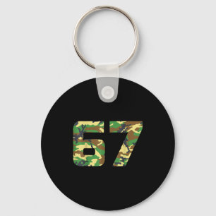 Camo Number 6 7 Funny Meme Costume Six Seven Hunte Keychain