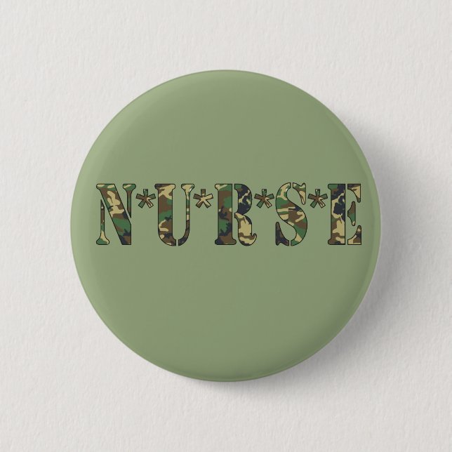 Camo Nurse Button (Front)