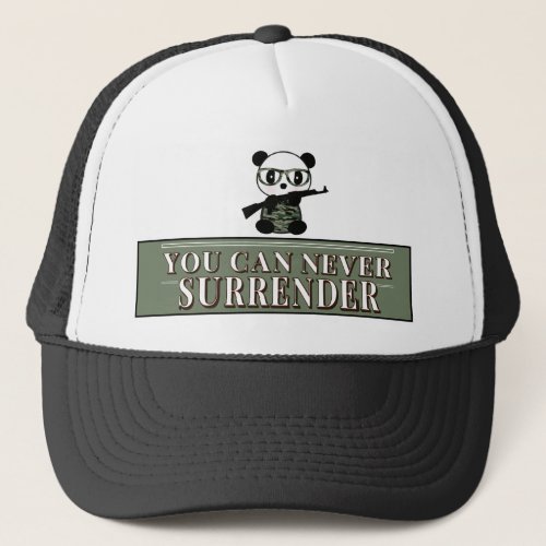 Camo Panda Bear _ Military Costume Panda Bear Trucker Hat