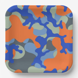 Camo Paper Plates   Dart Party Plates