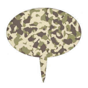 Camo Pattern Cake Topper