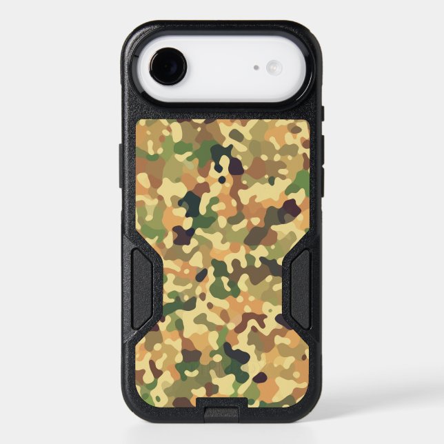 Camo Pattern - Green Orange Brown Black Otterbox iPhone Case (Back)