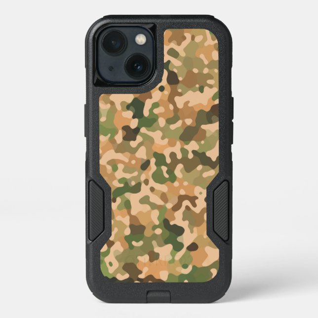 Camo Pattern - Green Orange Brown Black Otterbox iPhone Case (Back)