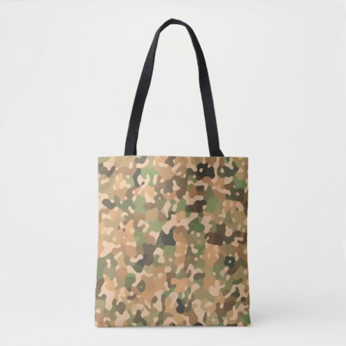 Camo Pattern _ Green Orange Brown Black Tote Bag