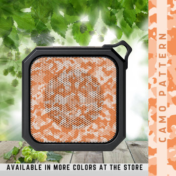Camo Pattern Hunting Orange Camouflage  Bluetooth Speaker by InTrendPatterns at Zazzle