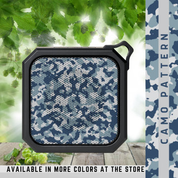 Camo Pattern Military Blue  Camouflage  Bluetooth Speaker by InTrendPatterns at Zazzle