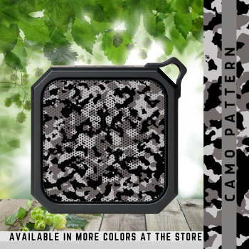Camo Pattern Military Gray Camouflage  Bluetooth Speaker by InTrendPatterns at Zazzle