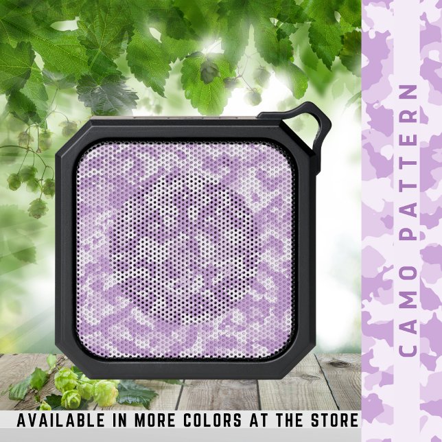 Camo Pattern Military Pastel Purple Camouflage  Bluetooth Speaker (Trendy camo bluetooth speaker)
