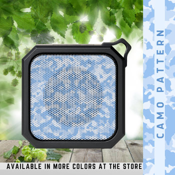 Camo Pattern Pastel Blue Camouflage  Bluetooth Speaker by InTrendPatterns at Zazzle
