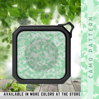 Camo Pattern Pastel Mint Green Camouflage  Bluetooth Speaker by InTrendPatterns at Zazzle
