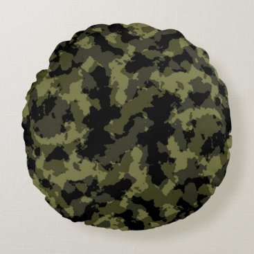 Camo Pattern Round Pillow Camo Pattern Round Pillow