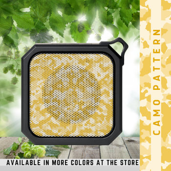 Camo Pattern Woodland Yellow Camouflage  Bluetooth Speaker by InTrendPatterns at Zazzle