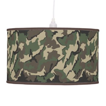 Camo  Pendant Lamp by StormythoughtsGifts at Zazzle