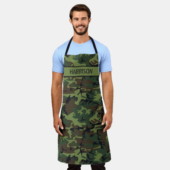Camo Personalized Apron (Worn)