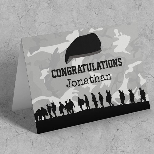 Camo  Personalized Army Passing Out Card