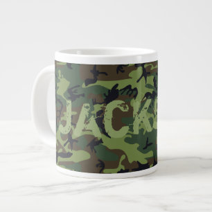 Camo Personalized Giant Coffee Mug