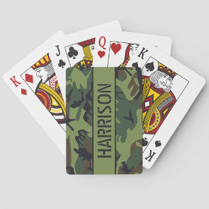 Camo Personalized Poker Cards