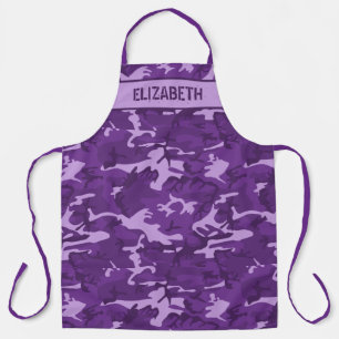 Camo Personalized Purple Apron