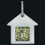 Camo Pet ID Tag<br><div class="desc">Green Camouflage Pattern Military Hunter</div>