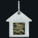 Camo Pet ID Tag<br><div class="desc">Dark Green Camouflage Pattern Military Hunter</div>