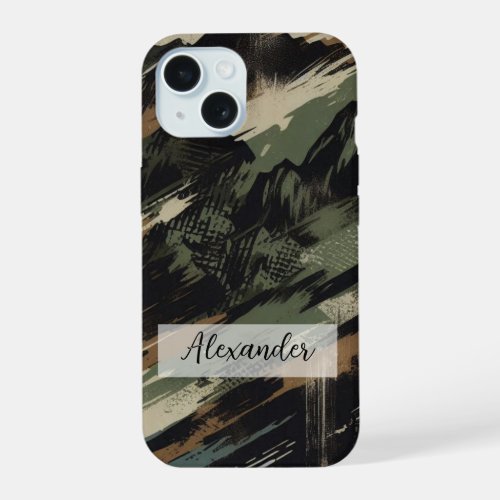 Camo Phone Case with Mountain Silhouette