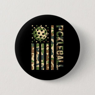 Camo pickleball-shirt american flag usa ball mom button