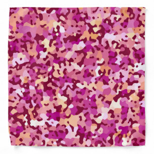 Camo Pink and Purple Abstract Pattern Bandana