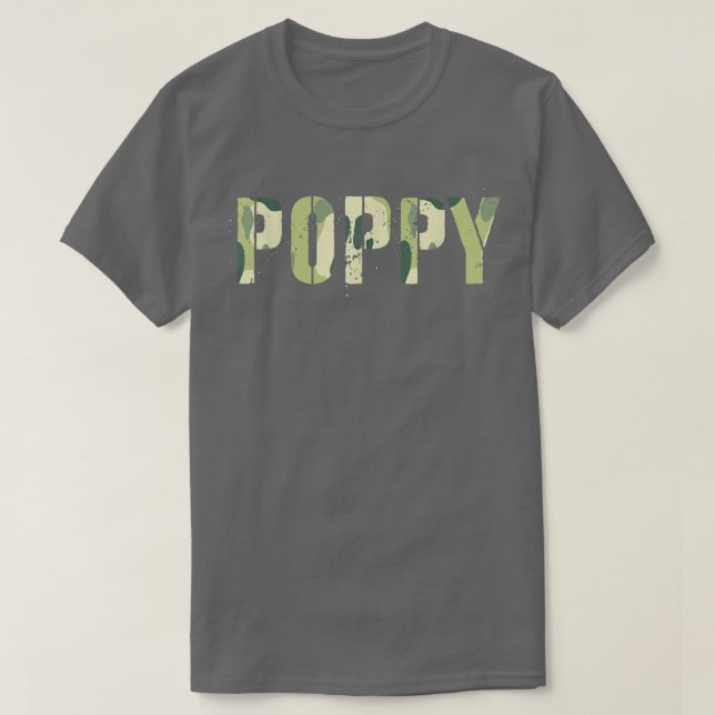 Camo POPPY Dad Hero Grandpa Man Myth Legend  T-Shirt (Design Front)