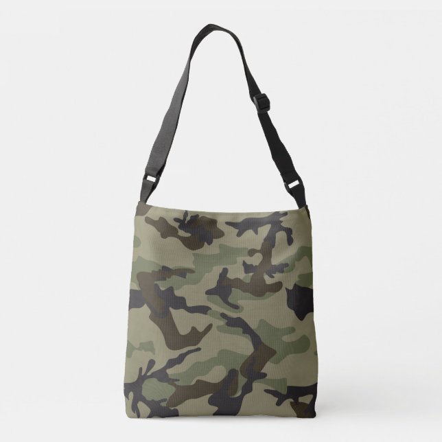 camo print cross body bag (Back)