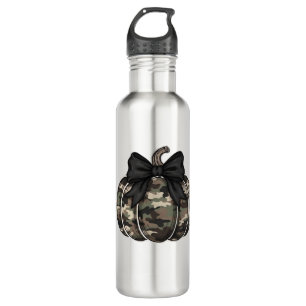 Camo Pumpkin Classic T-Shirt.png Stainless Steel Water Bottle