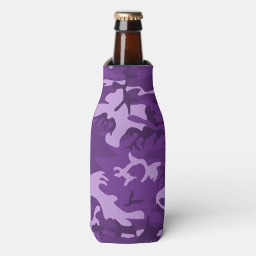 Camo Purple Bottle Cooler