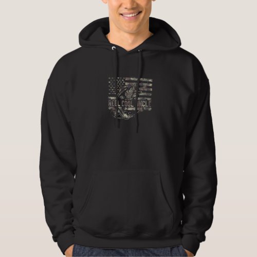 Camo Reel Cool Uncle Fishing Uncle Fathers Day Fis Hoodie