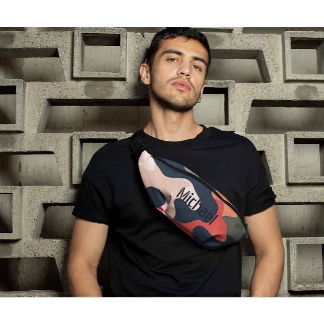 Camo Retro Military Modern Monogram Fanny Pack (Creator Uploaded)