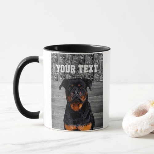 Camo Rottweiler Dog Breed Animal Name Mug