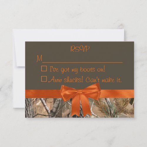 Camo RSVP Card