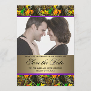 Camo Save the Date Photo Invitation