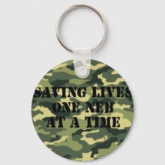 Camo Saving Lives One Neb at a Time! Keychain