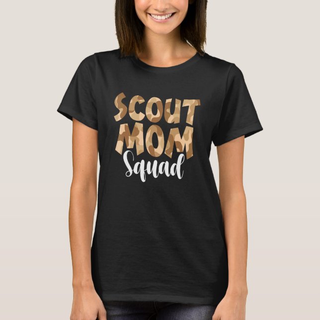 Camo Scout Mom Squad Back To School Teacher And Ch T-Shirt (Front)