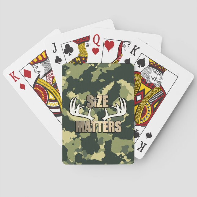 Camo Size Matters Big Buck Rack Poker Cards (Back)