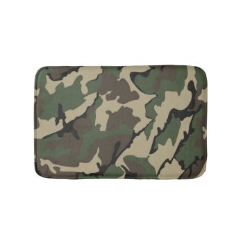 Camo  Small Bath Mat by StormythoughtsGifts at Zazzle