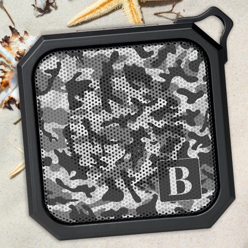 Camo Snow Personalized Modern Monogram Camouflage Bluetooth Speaker