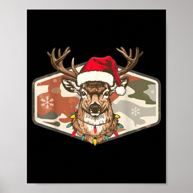 Camo Southern Local Boy Christmas Deer Hunting Xma Poster (Front)